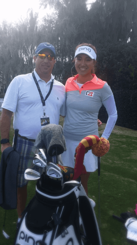 lpga tour player annie park with bill bresnan